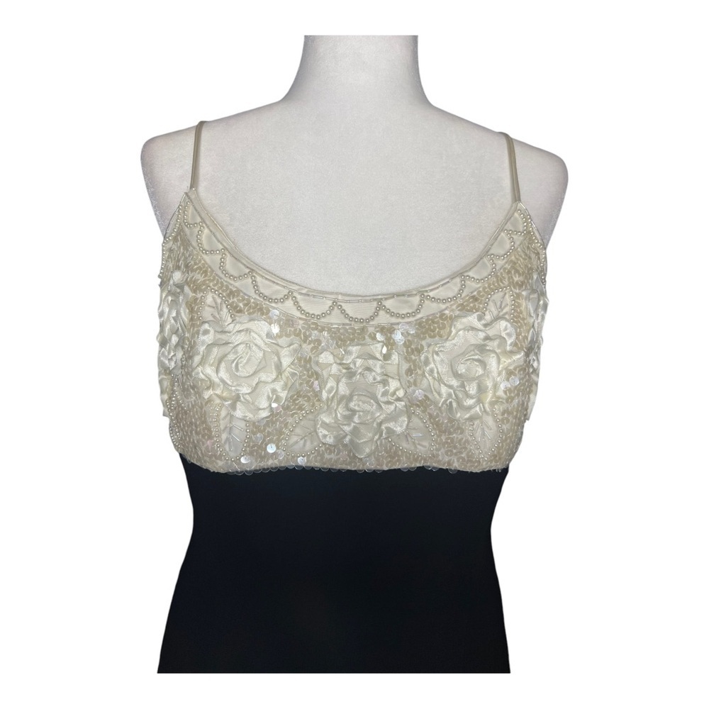 Vintage Y2K Scott McClintock Slip Dress - Beaded Bodice 14 - Picture 4 of 5